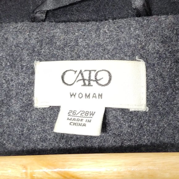 Cato Wool Blend Double Breasted Pockets Classic Peacoat Jacket Plus Size 26/28W - Picture 5 of 10